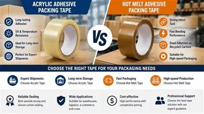 Acrylic Adhesive Vs Hot Melt Adhesive Packing Tape