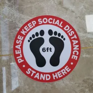12inch Social Distancing Floor Stickers