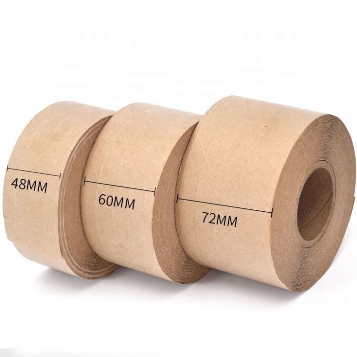 Water Activated Fiber Reinforced Kraft Paper Adhesive Packing Tape